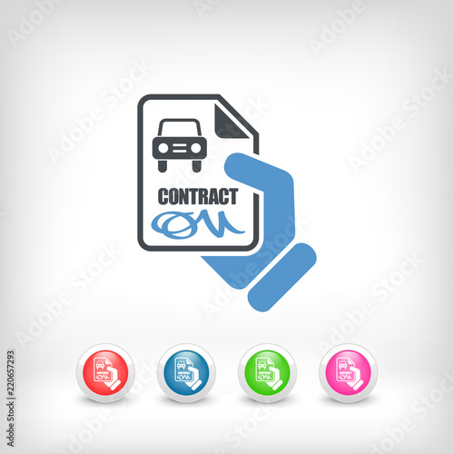 Car contract icon