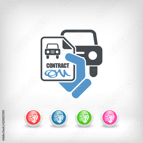 Car contract icon