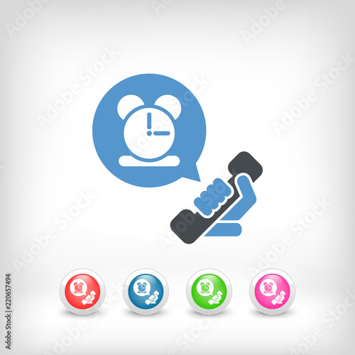 Clock phone icon