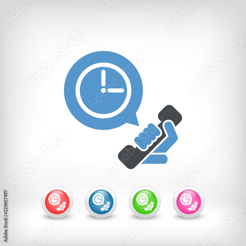 Clock phone icon