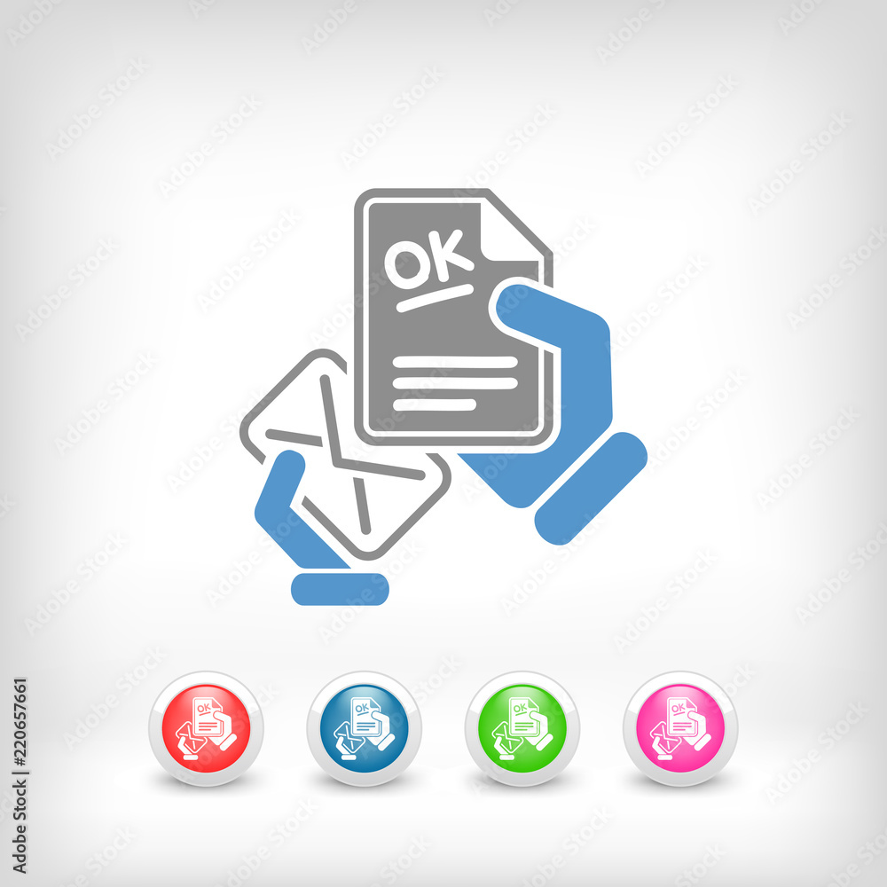 Fototapeta premium Mail with a positive response