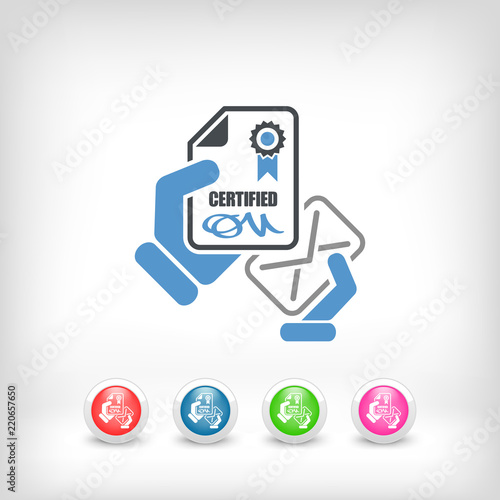 Mail with certification document