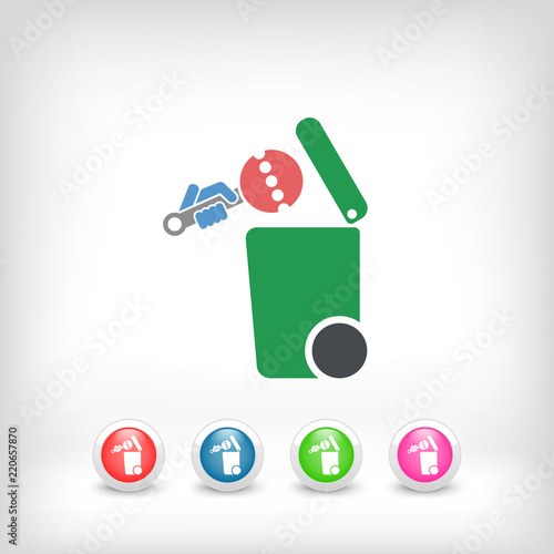 Separate waste collection icon