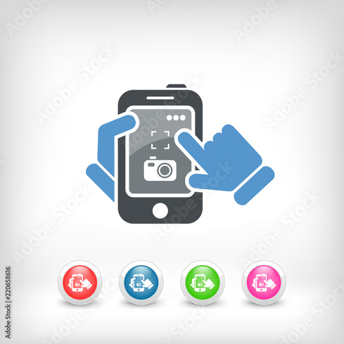 Smartphone icon. Photographing.