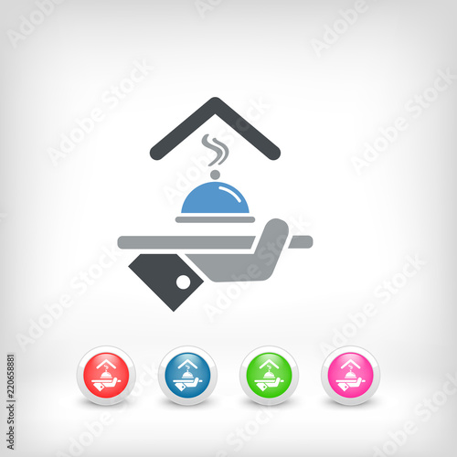 Hotel icons. Restaurant service.