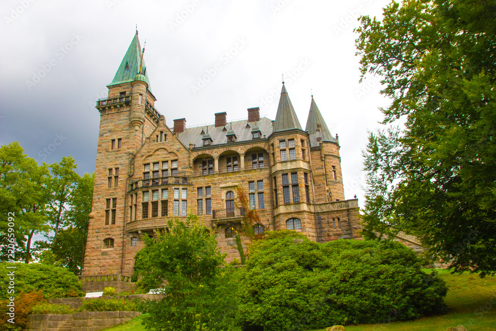 The ancient and historic Teleborg Castle in Vaxjo in the region Smaland in Sweden is a famous tourist destination 