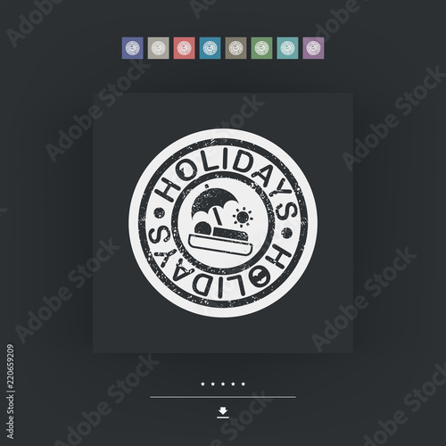 Holidays summer stamp grunge