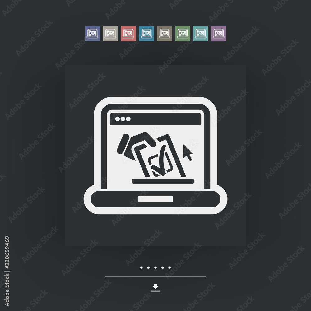 Fototapeta premium Vote web concept