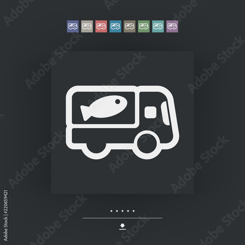 Fish van icon