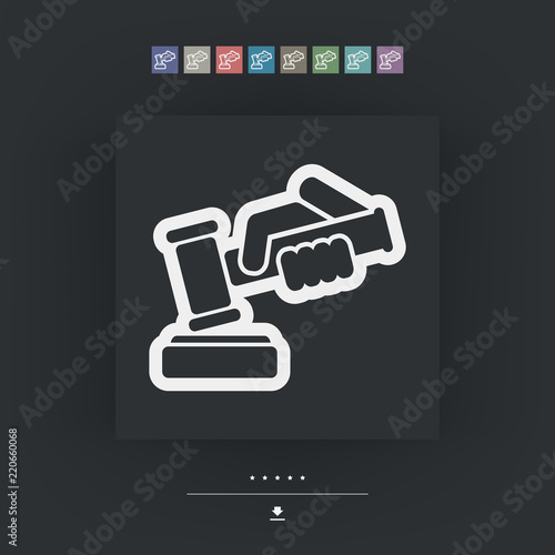 Hammer judge icon