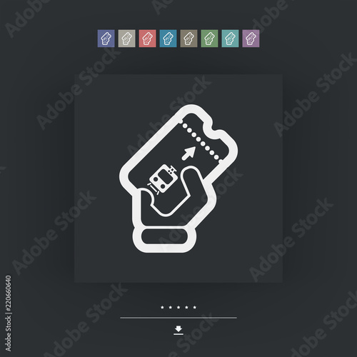Train ticket icon