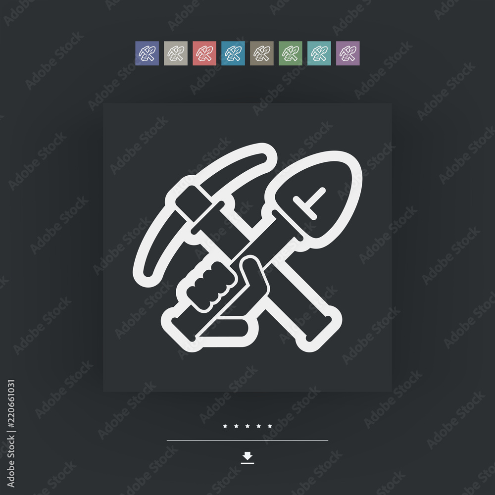 Pick and shovel icon Pick and shovel icon