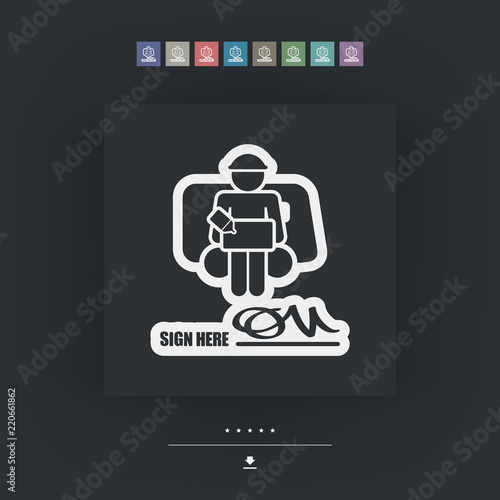 Delivery document sign