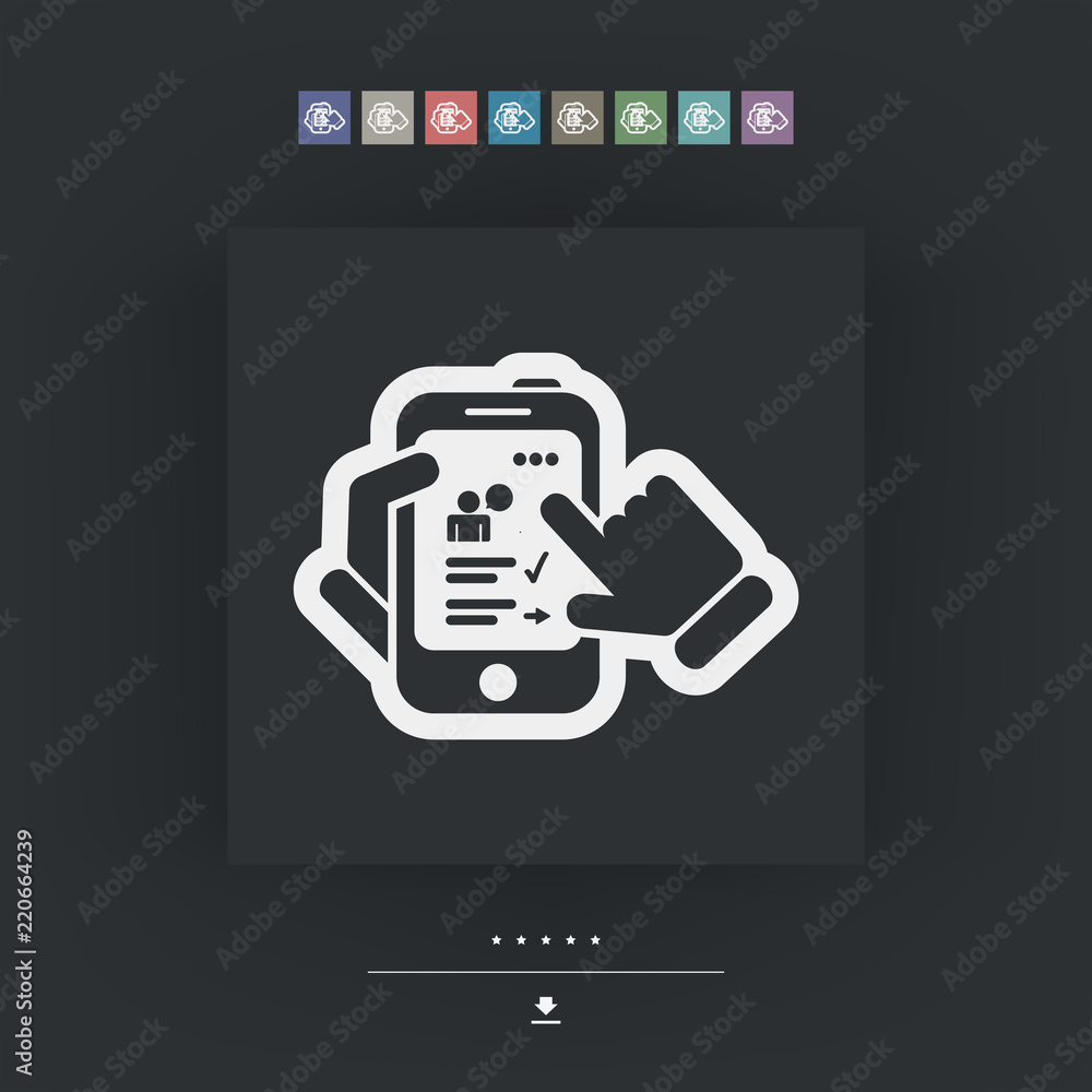 Smartphone icon. Chat application. Smartphone icon. Chat application.