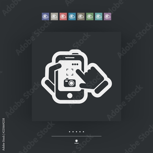 Smartphone icon. Photographing.