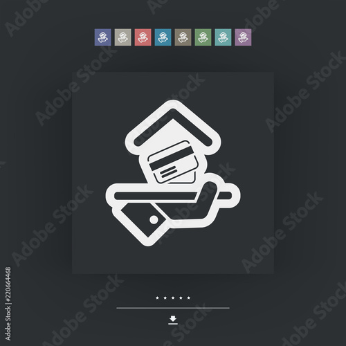 Hotel icon. Credit cards accepted.