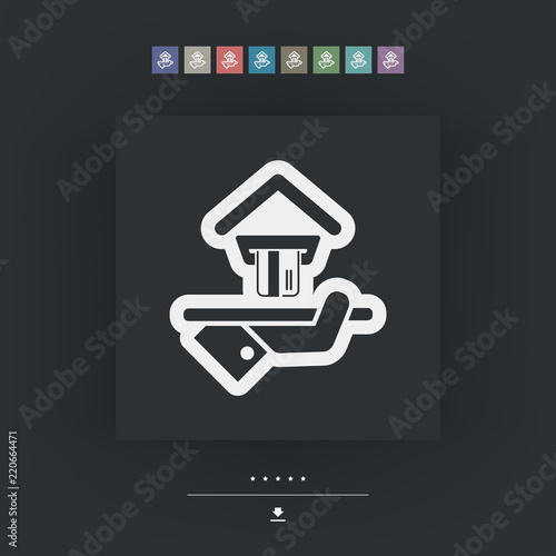 Hotel icon. Credit cards accepted.