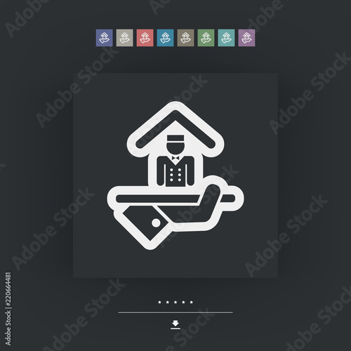 Hotel icon. Porter service.