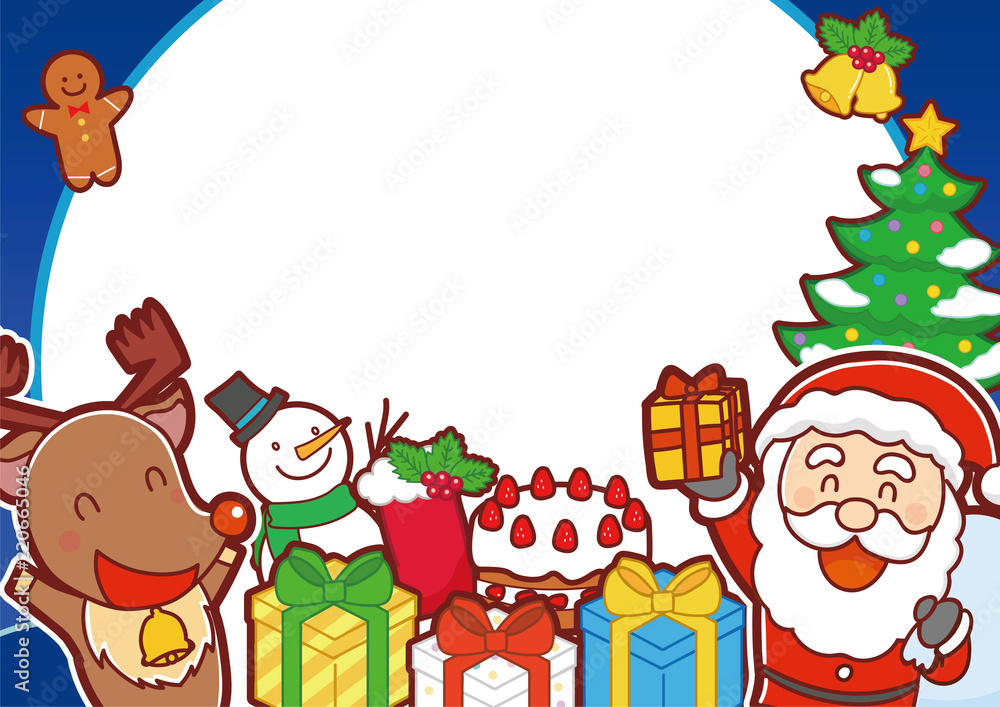 イラスト素材 クリスマス メッセージ素材 イラスト Stock Vector Adobe Stock