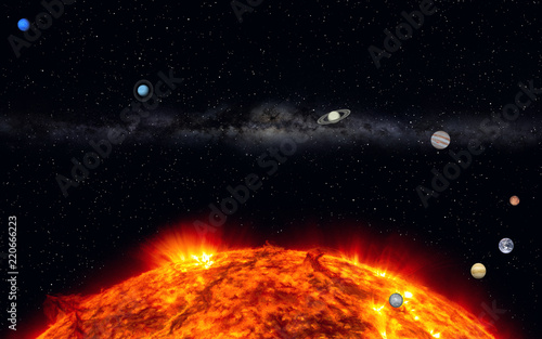Fototapeta Naklejka Na Ścianę i Meble -  Unser Sonnensystem