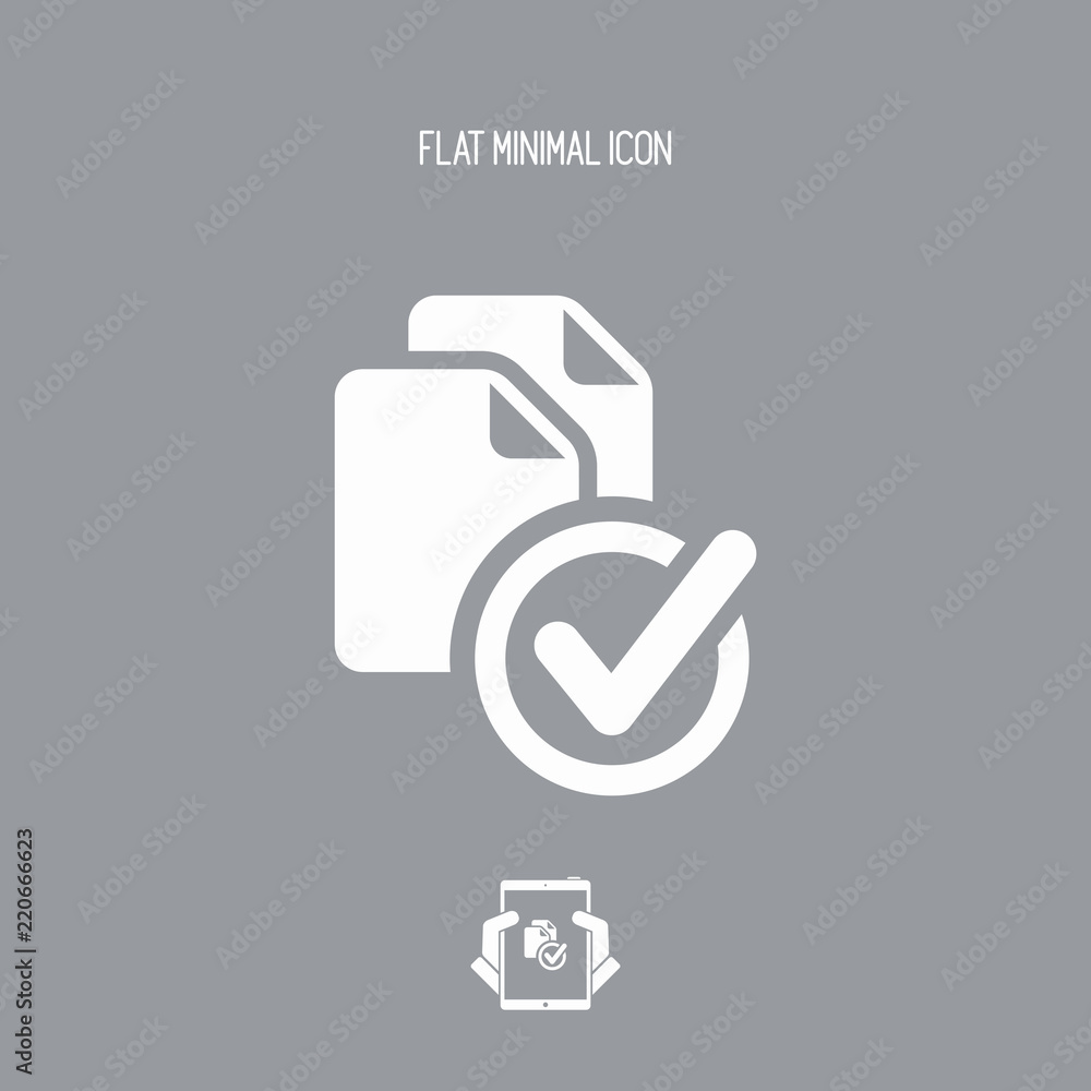 Check dublicate file - Flat minimal icon Check dublicate file - Flat minimal icon