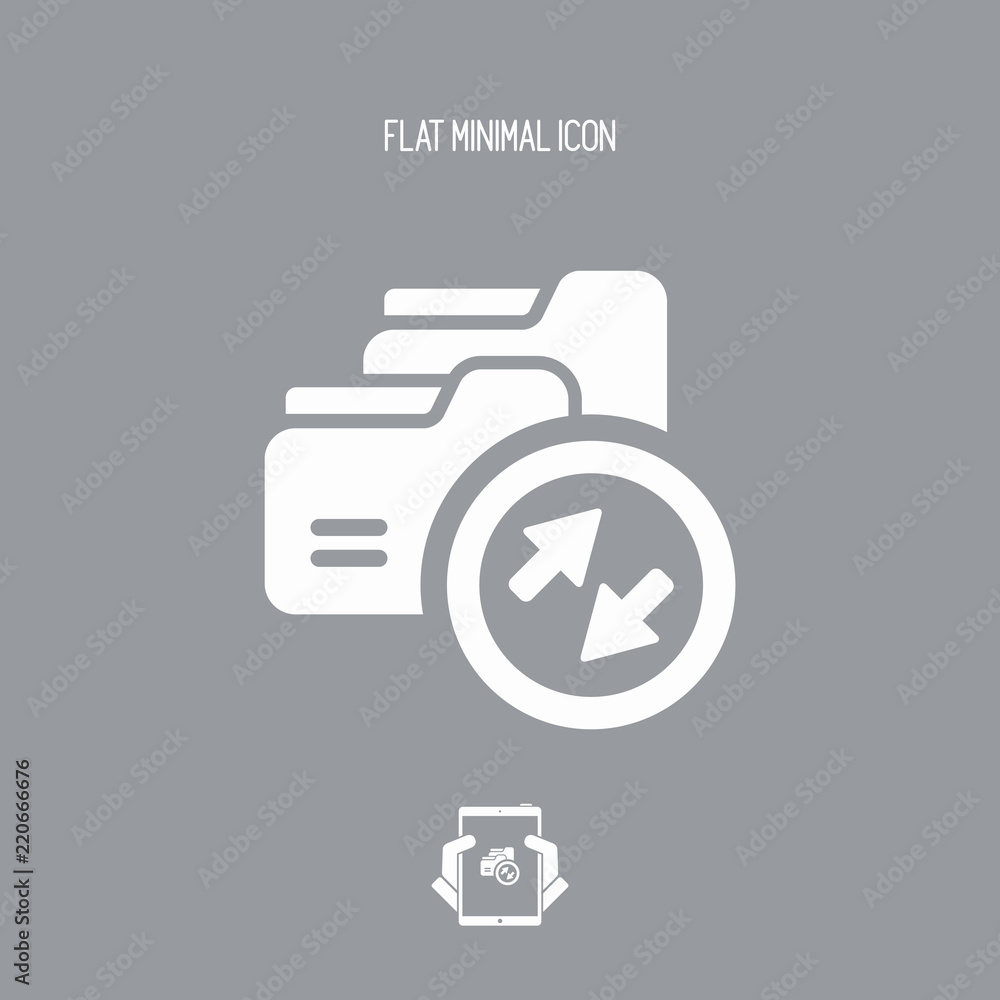 Folder sharing - Flat minimal icon Folder sharing - Flat minimal icon