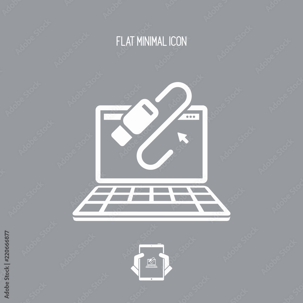 Usb data transfer - Flat minimal icon Usb data transfer - Flat minimal icon
