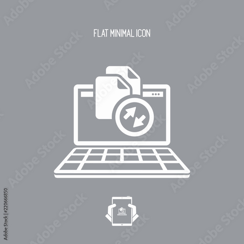 Files transfer - Flat minimal icon