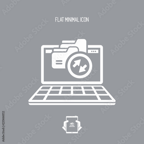 Folders transfer - Flat minimal icon