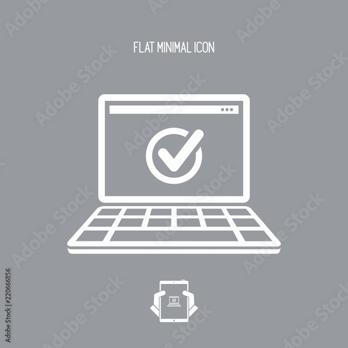 Computer check - Flat minimal icon