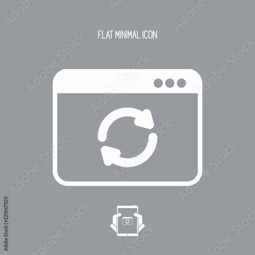 Update window - Vector flat minimal icon