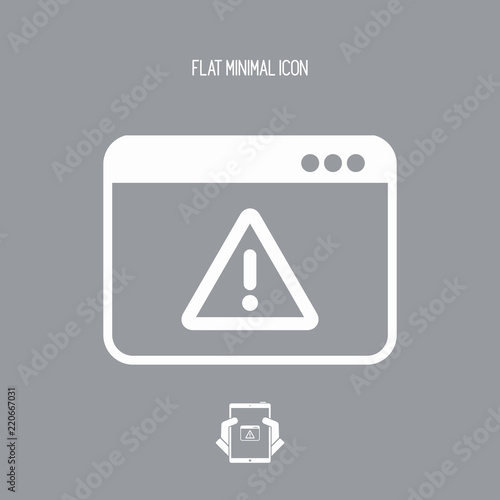 Alert page - Vector flat minimal icon