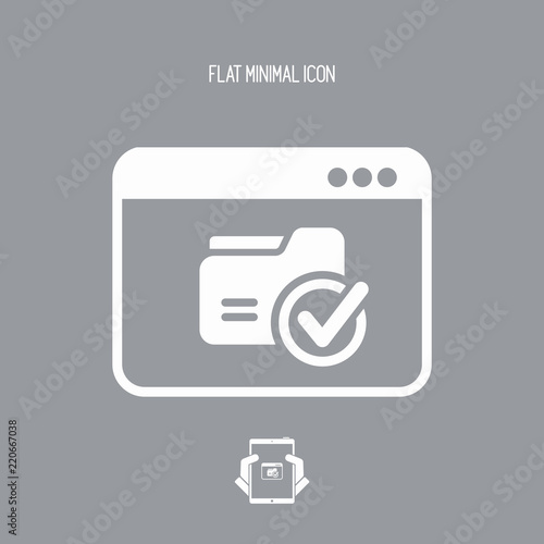 Check folder - Vector flat minimal icon