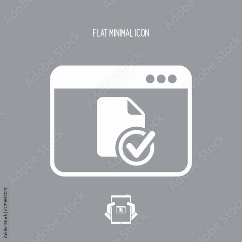 Check document - Vector flat minimal icon