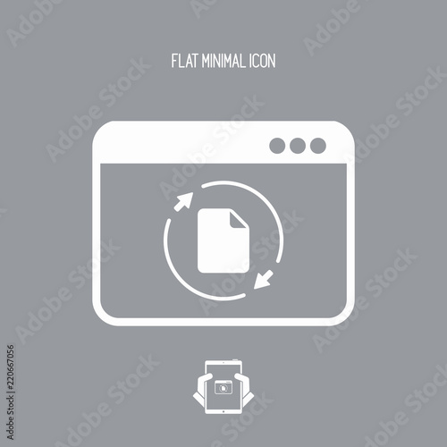 Synchronize documents application - Vector flat minimal icon