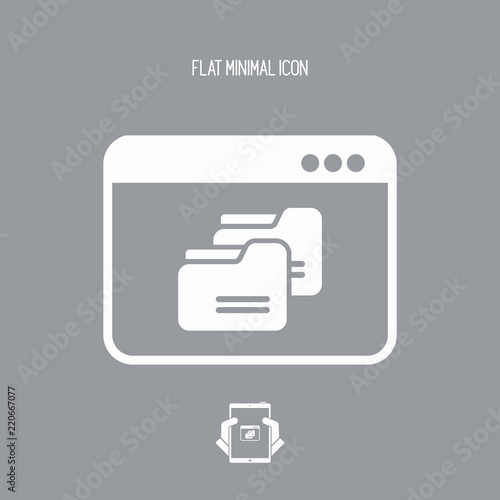 Managing folders application - Vector flat minimal icon