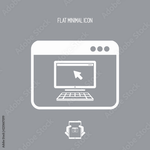 Pc remote control application - Vector flat minimal icon