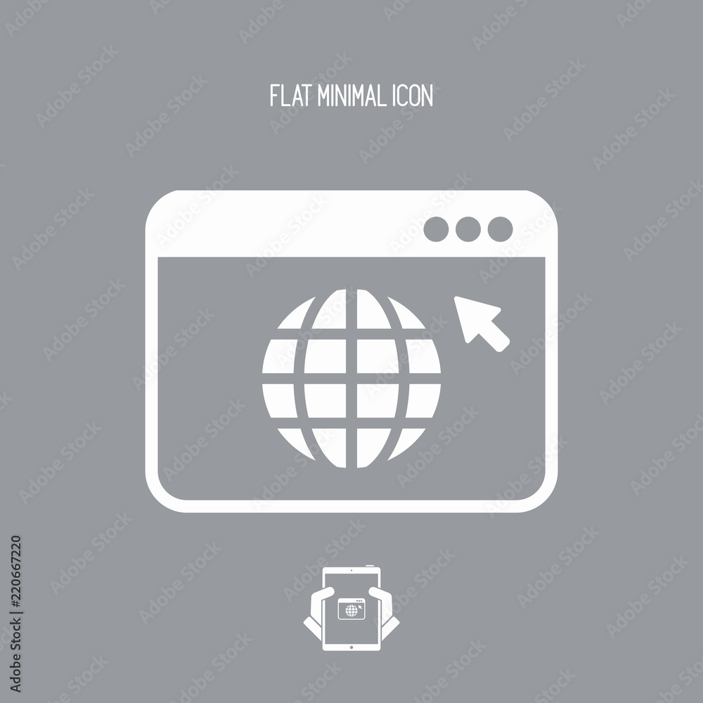 Web browser window - Vector flat minimal icon Web browser window - Vector flat minimal icon