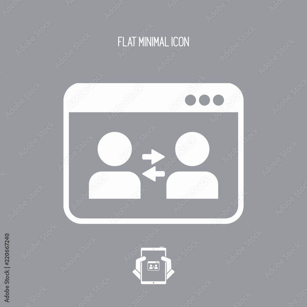 Network user - Vector flat minimal icon Network user - Vector flat minimal icon