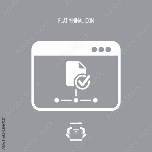 Check network window - Vector flat minimal icon