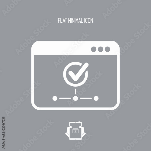 Check network - Vector flat minimal icon
