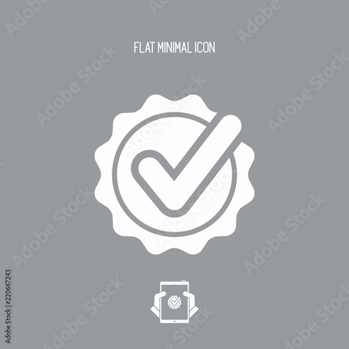 Approval check - Vector flat minimal icon