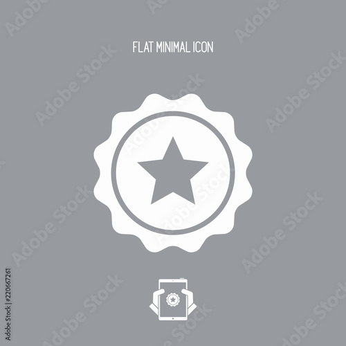 Rating sign - Vector flat minimal icon