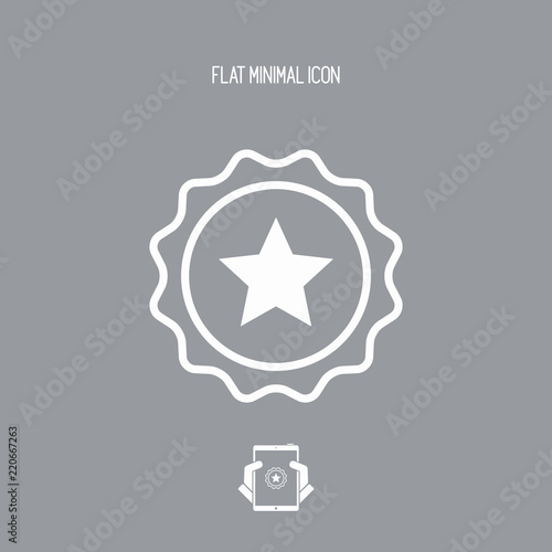 Rating sign - Vector flat minimal icon