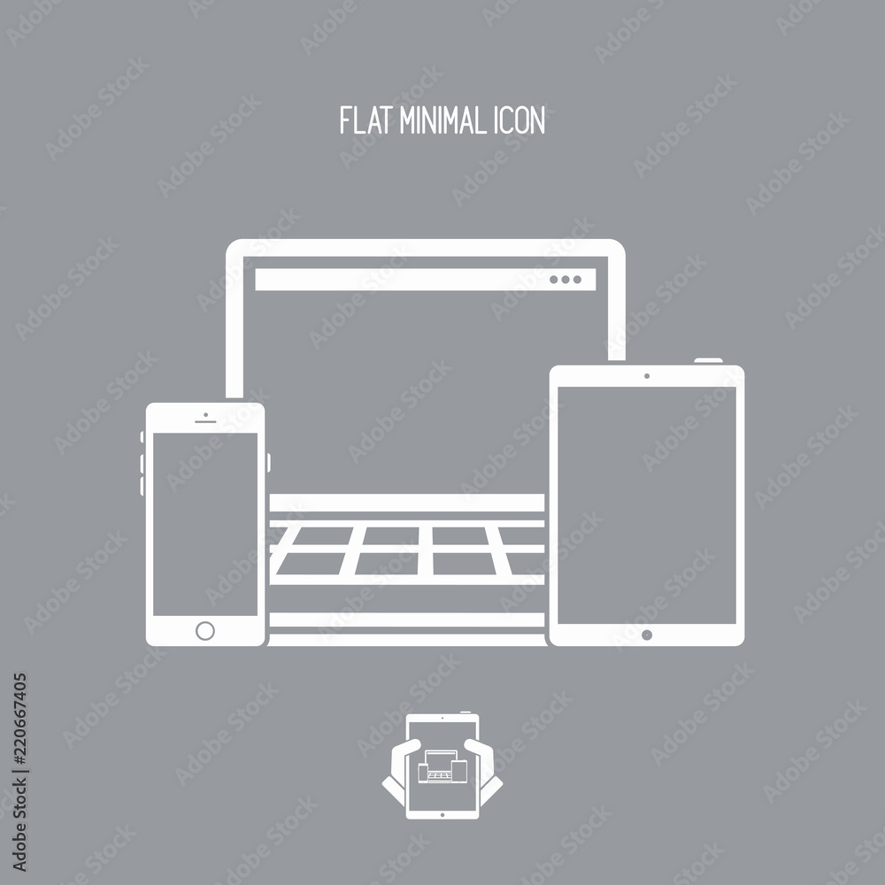Devices series - Vector flat minimal icon Devices series - Vector flat minimal icon