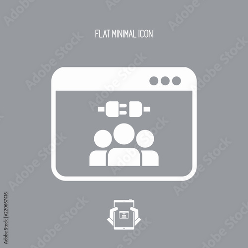 Network connection - Vector flat minimal icon