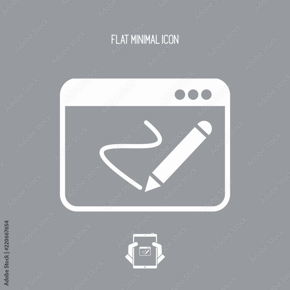 Designer application flat icon Designer application flat icon