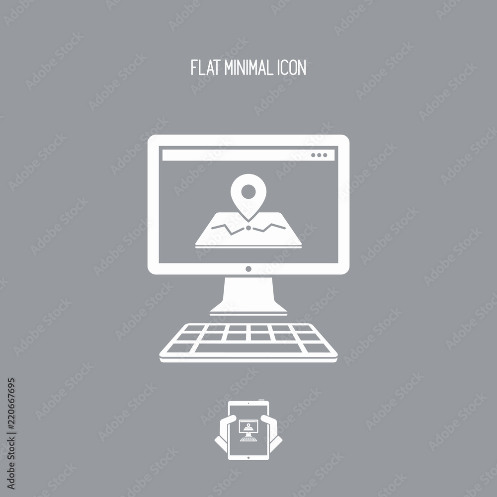 Map application flat icon