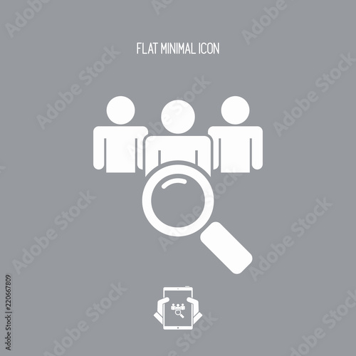 Find person flat icon