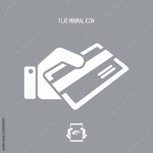 Credit card holding icon